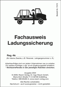 Fahrausweis Ladungssicherung