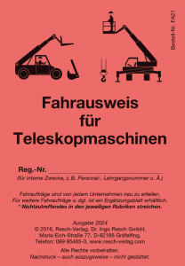 Fahrausweis Teleskopstapler